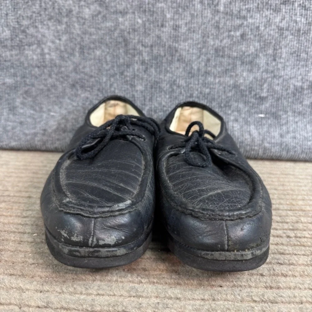 ET Wright Wright Lites Mens Black Leather Lace Up Moc Toe Oxfords Size 10.5 EW